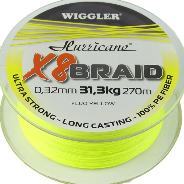 Best Hurricane X8 Braid keltainen 0,38mm 40,4kg 270m Siimat