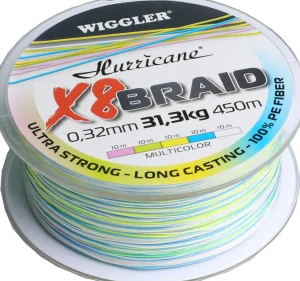 Clearance Hurricane X8 Braid monivärinen 0,32mm 31,3kg 450m Siimat