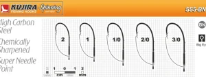 New 555BN Ruohosuojakoukku #2/0 5kpl Lenkilliset Koukut | Koukut