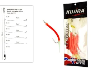 New Sea System #5/0 192cm norjan litka hehku punainen Litkat | Syvämerikalastus