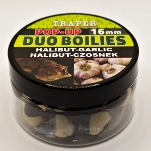 New Pop-up Duo Boilies Halibut/Garlic, pallas/valkosipuli 16mm 40g Boiliet Pelletit Ja Dipit