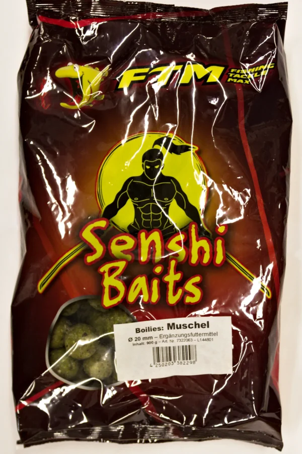 Outlet Senshi Baits Boilies 20mm Mussel, Simpukka 900g Boiliet Pelletit Ja Dipit